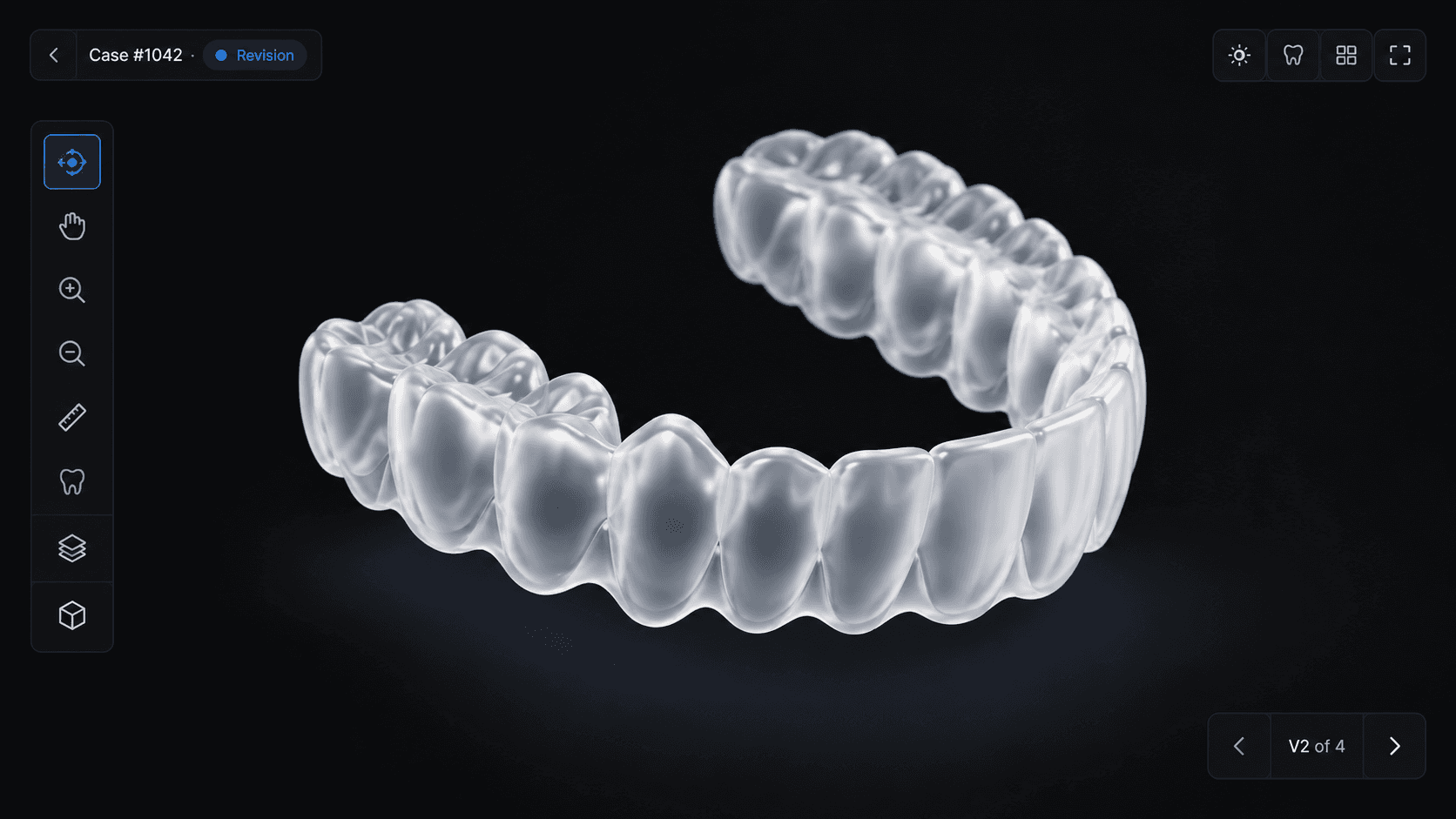 3D treatment plan with revision tabs